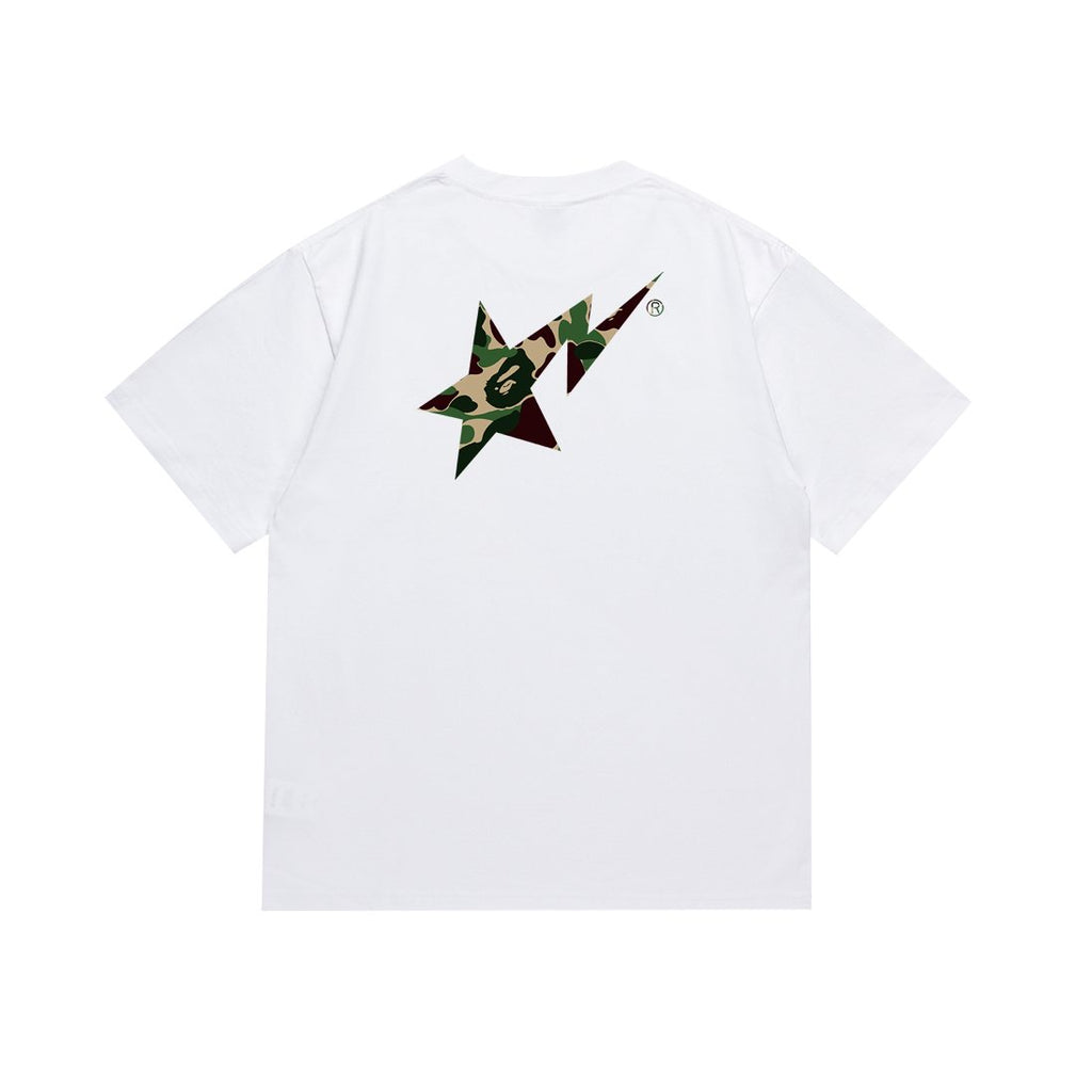 BAPE Green Camo Star Graphic T-Shirt — back