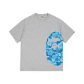 BAPE Blue Camo Ape-Head Side Graphic T-Shirt — front