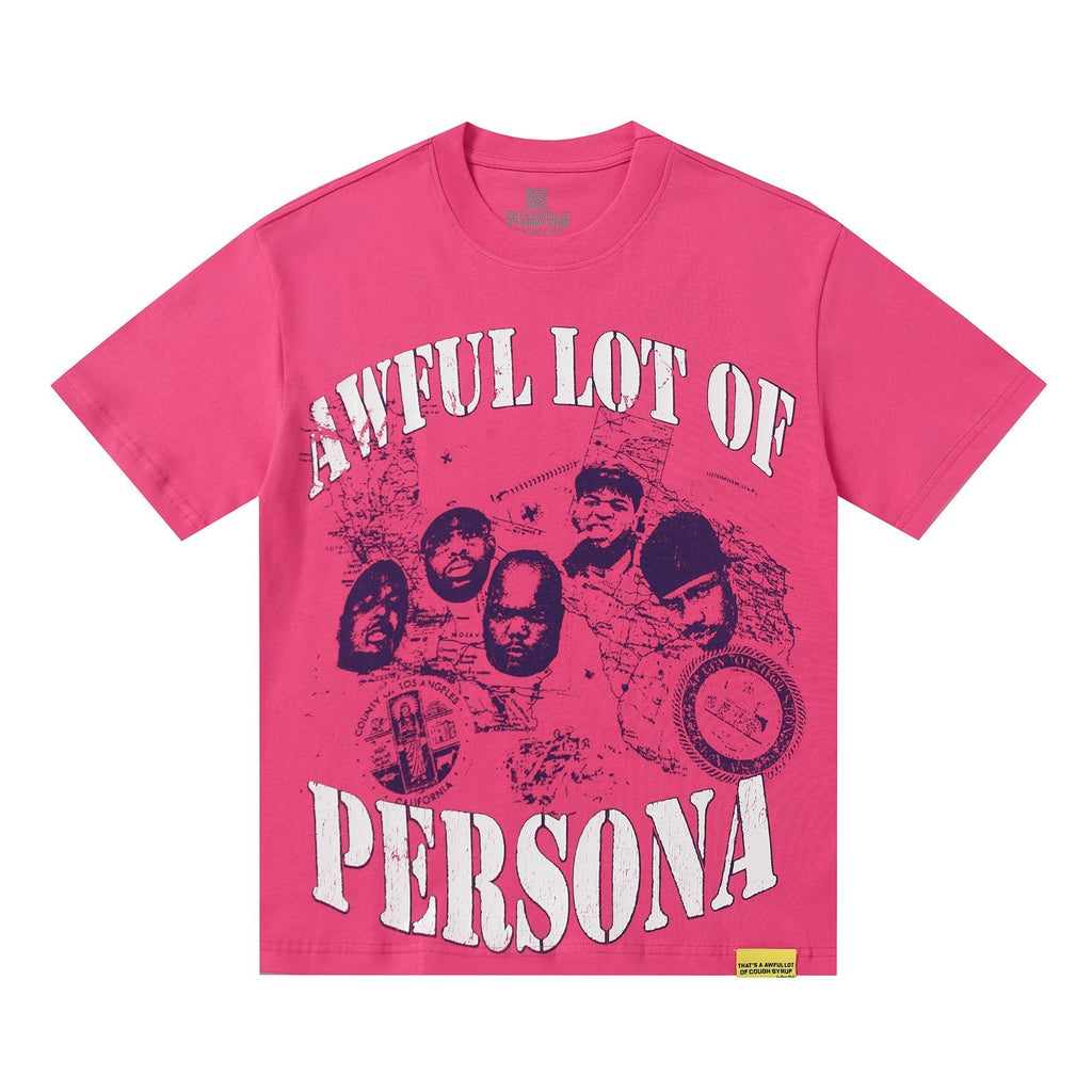 THAT'S A AWFUL LOT OF COUGH SYRUP Pink Front & Back Graphic T-Shirt — hero
