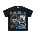 MAJESTIK Washed Black Concert-Collage Graphic T-Shirt — hero