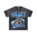 VALE USA Washed Black Car Graphic T-Shirt — hero