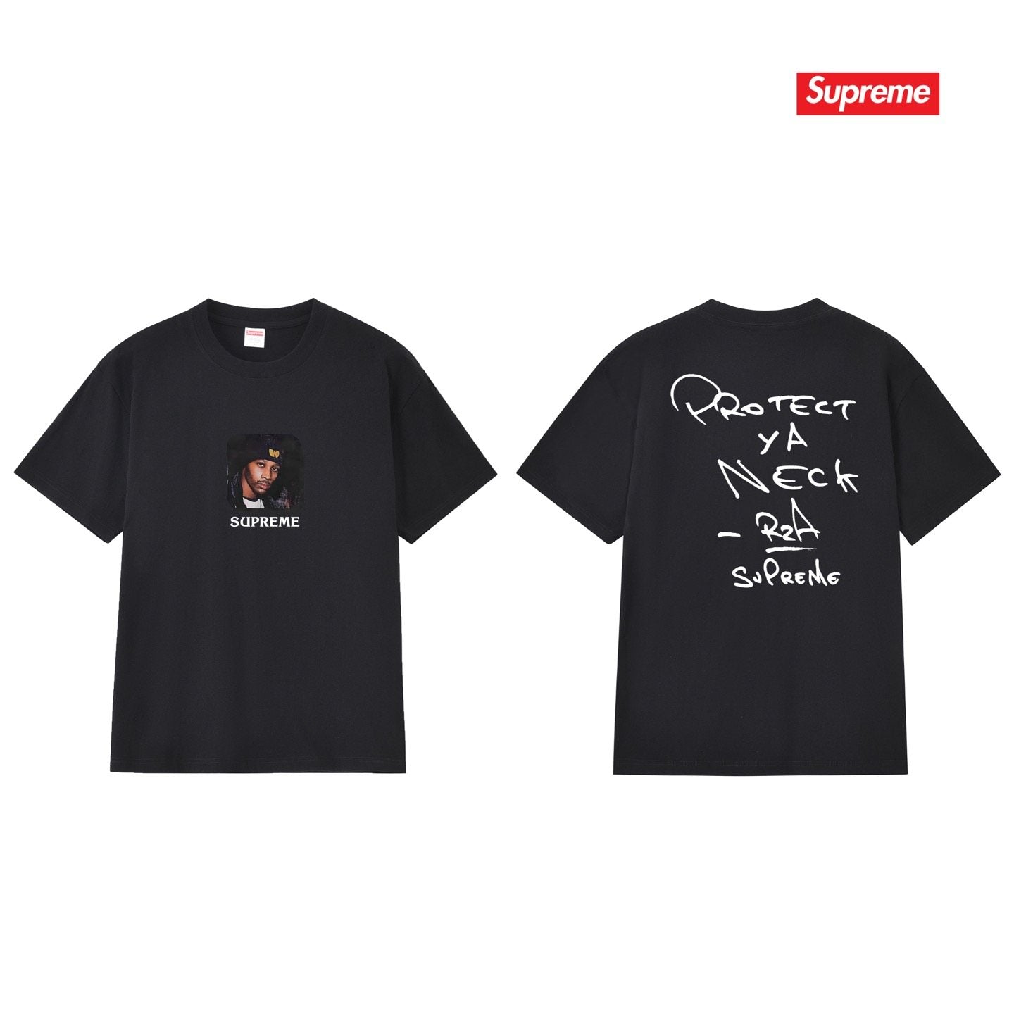 Supreme Protect Ya Neck RZA Portrait Graphic T-Shirt — hero
