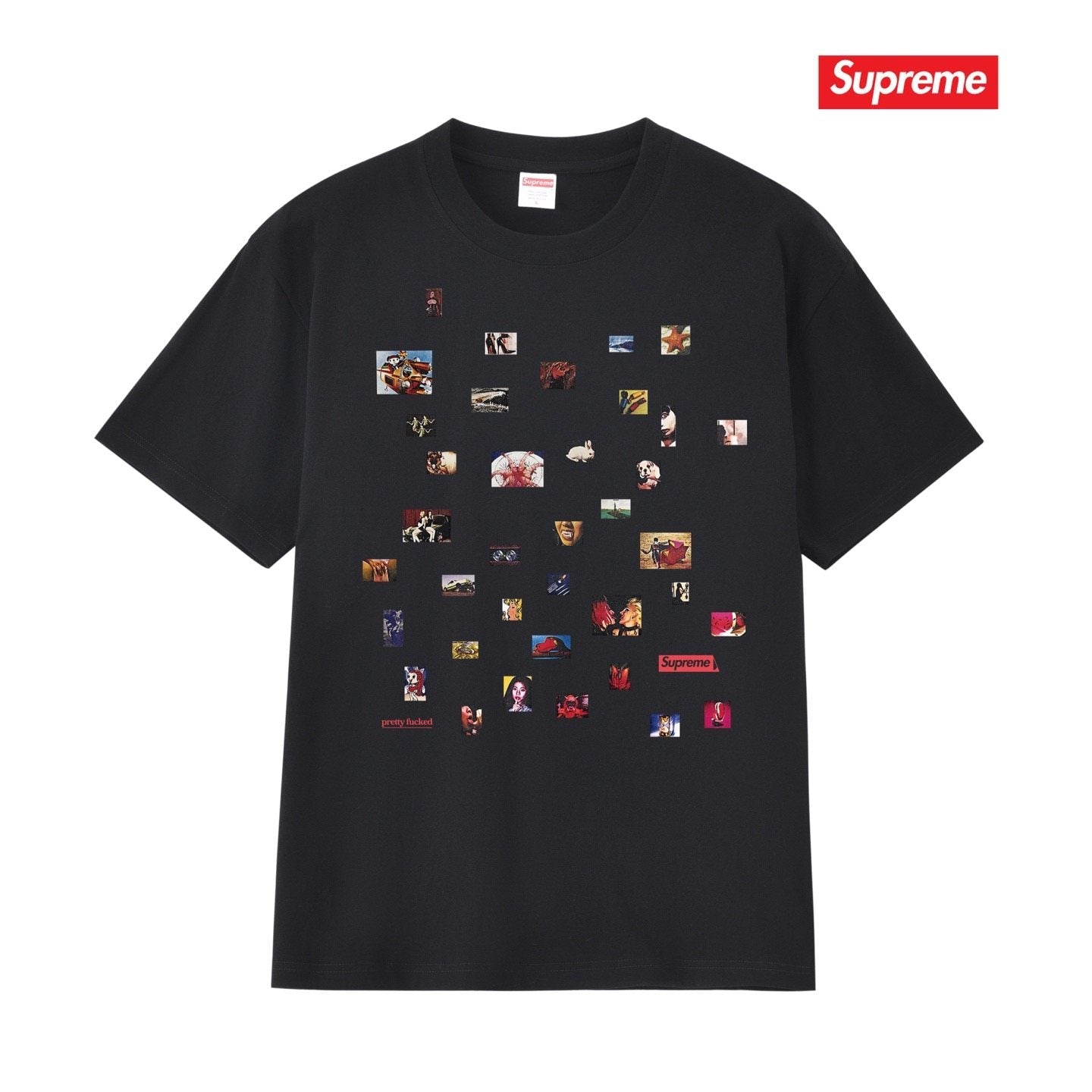 Supreme Photo Collage Graphic T-Shirt — hero