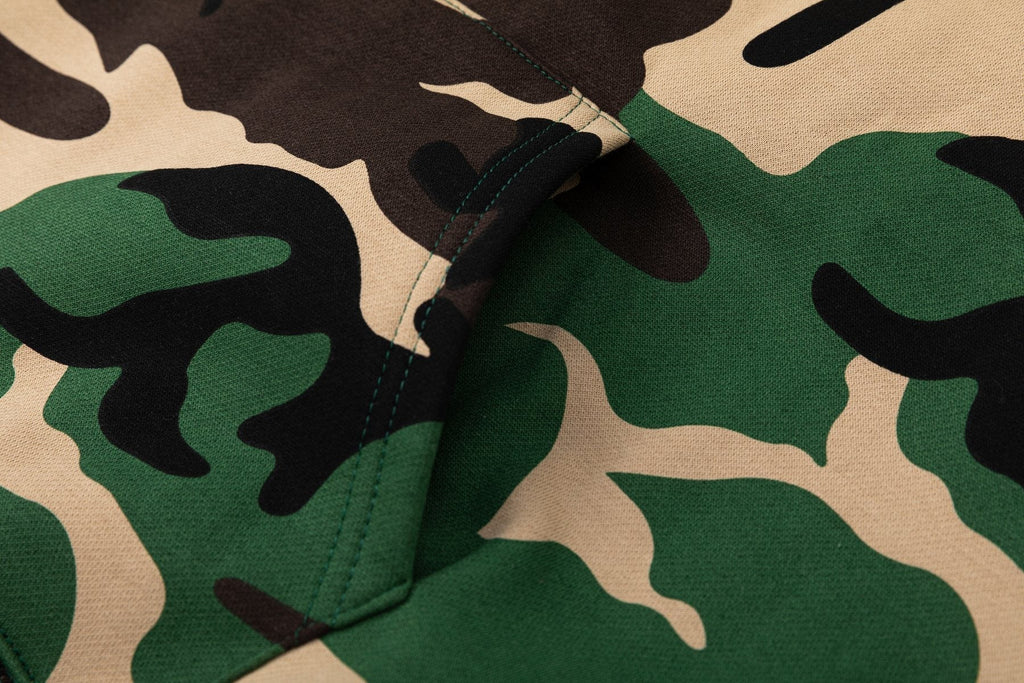 Supreme Green Camo Zip Hoodie — detail