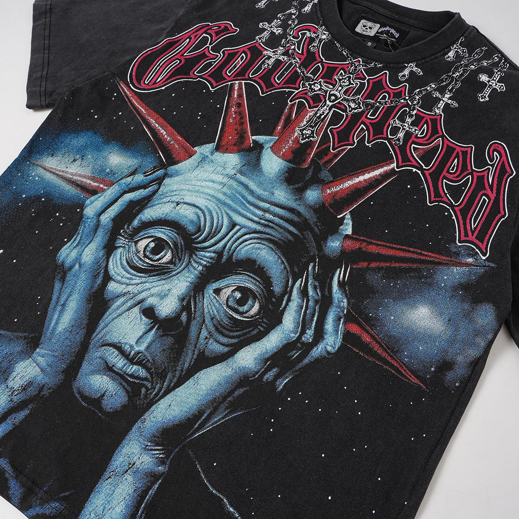 Godspeed Alien Human Graphic Short-Sleeve T-Shirt — detail