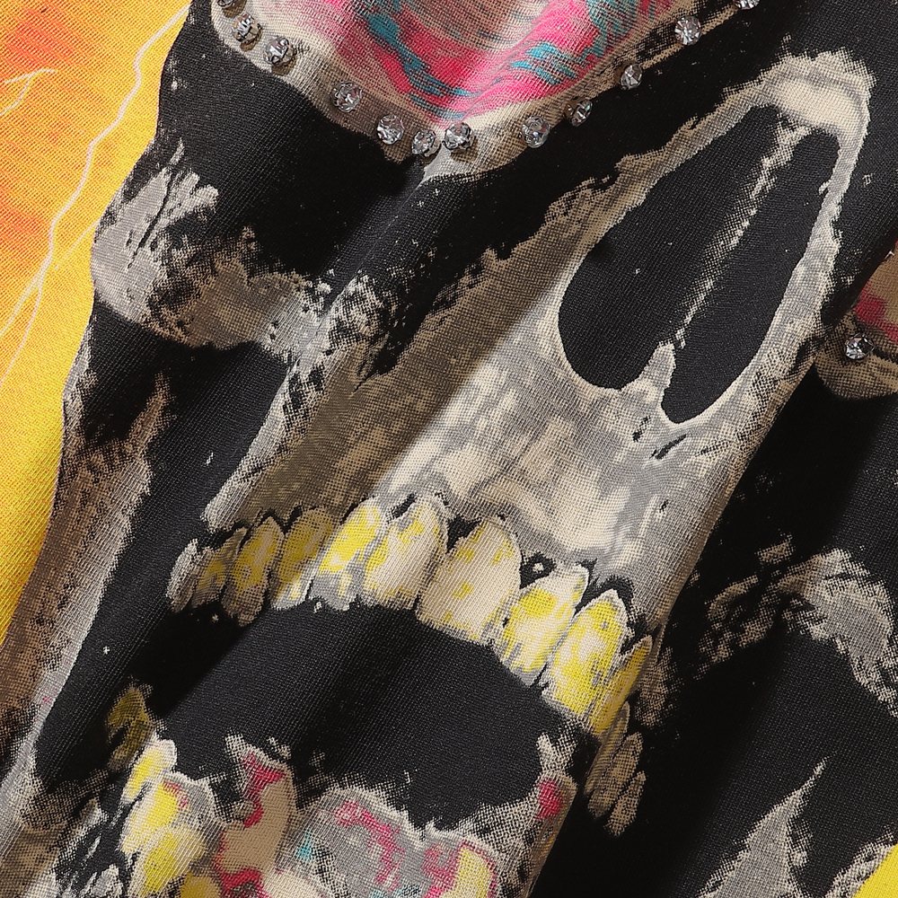 Rough Play Skull Goggles Graphic T-Shirt — detail