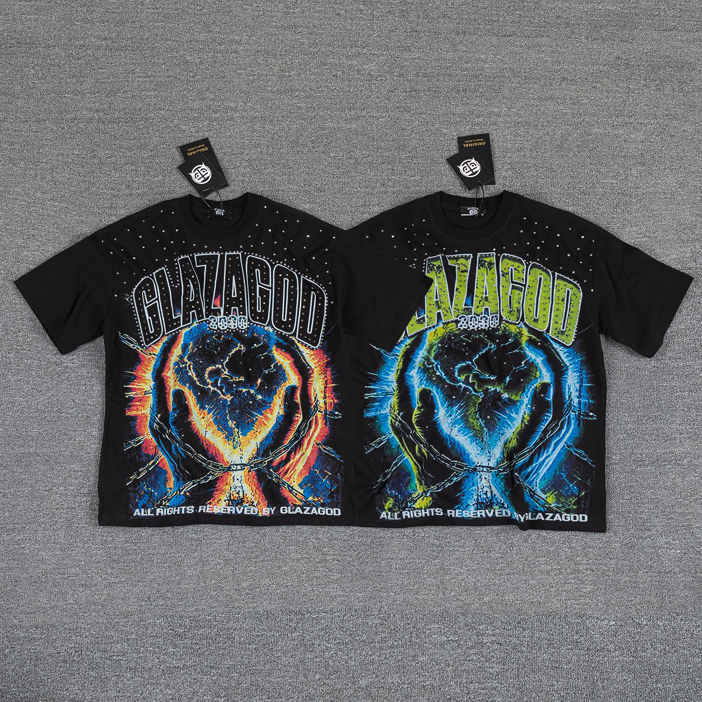 GLAZAGOD Hell on Earth Graphic T-Shirt — comparison