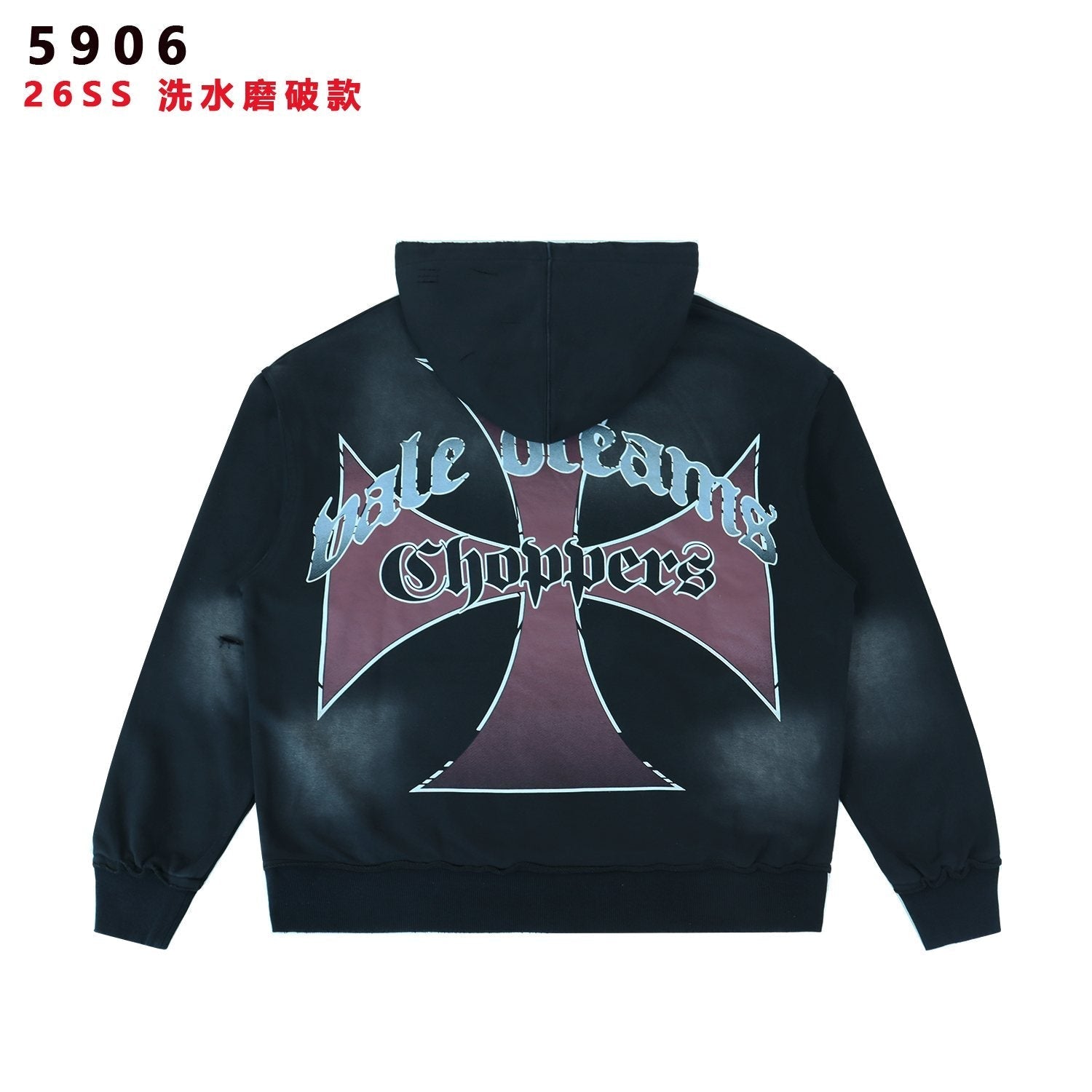 Valley Dreams Choppers Cross Graphic Hoodie — back