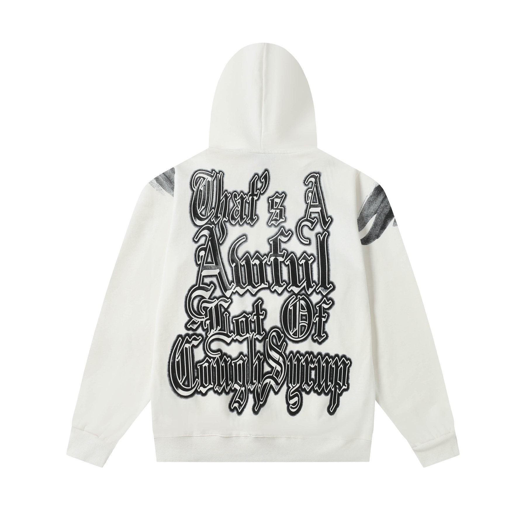 THAT'S A AWFUL LOT OF COUGH SYRUP Angel Graphic Hoodie — back